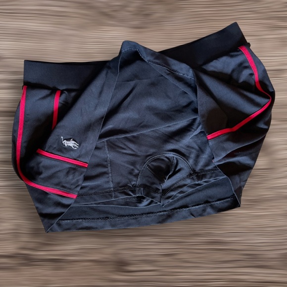 Ralph Lauren Tennis Pickle ball racket ball Golf Skort Skirt Black Red Trim Med - Picture 10 of 15